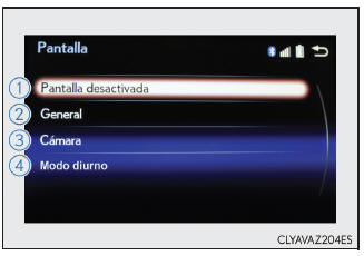 Lexus CT. Configuración (sistema Lexus Display Audio)