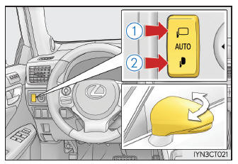 Lexus CT. Ajuste del volante y de los espejos