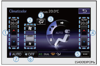 Lexus CT. Utilización del sistema de aire acondicionado y del desempañador
