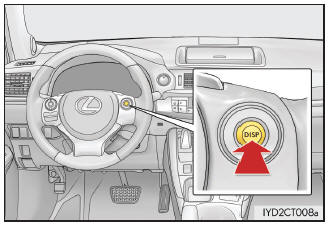 Lexus CT. Pantalla de información múltiple (con pantalla monocroma) 