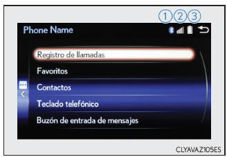 Lexus CT. Teléfono Bluetooth (sistema Lexus Display Audio)