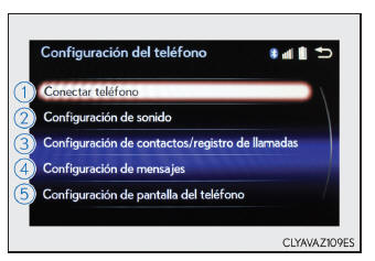 Lexus CT. Teléfono Bluetooth (sistema Lexus Display Audio)