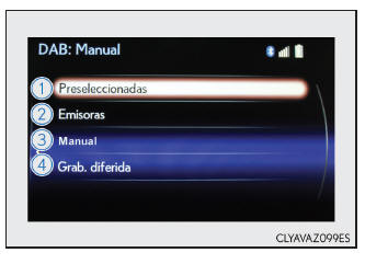 Lexus CT. Utilización de la radio (sistema Lexus Display Audio)