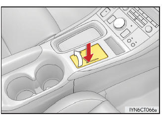 Lexus CT. Utilización de otros elementos del interior del vehículo