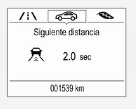 Opel Astra. Alerta de colisión frontal 