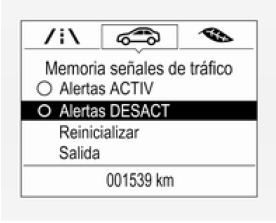 Opel Astra. Asistente de señales de tráfico 