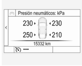 Opel Astra. Sistema de control de presión de los neumáticos