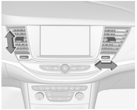 Opel Astra. Salidas de aire regulables