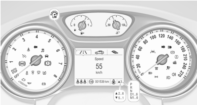 Opel Astra. Cuadro de instrumentos