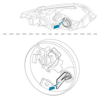 Peugeot 301. Cambio de una lámpara
