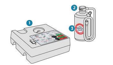 Peugeot 301. Kit de reparación provisional de neumáticos