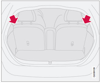 Volvo C30. Asiento trasero