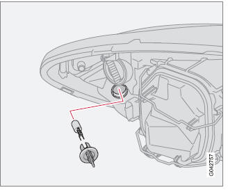 Volvo C30. Cambio de bombillas