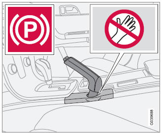 Volvo C30. Freno de estacionamiento