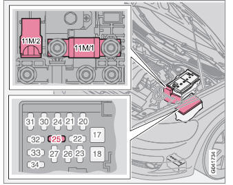Volvo C30. Fusibles