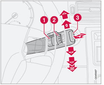 Volvo C30. Palanca derecha del volante
