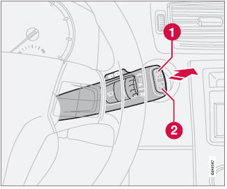 Volvo C30. Palanca derecha del volante