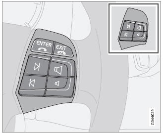 Volvo C30. Teclado del volante