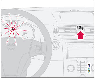 Volvo C30. Ajuste del volante, luces de emergencia