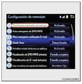 Lexus CT. Listín (sistema Lexus Display Audio)